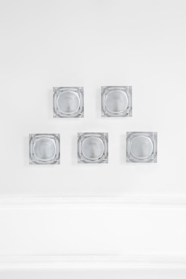 O-Luce - Cinque lampade da parete della serie Diamond