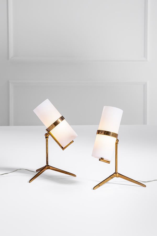 Stilnovo (attr.) - Due lampade da comodino orientabili