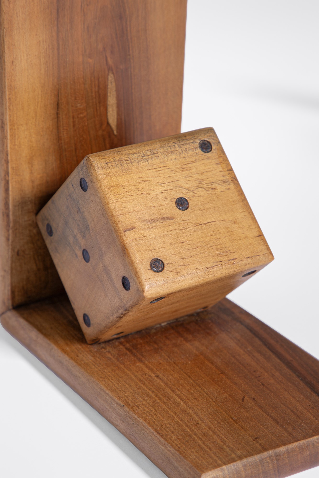 Fermalibri Decò in legno massello, 1940 circa