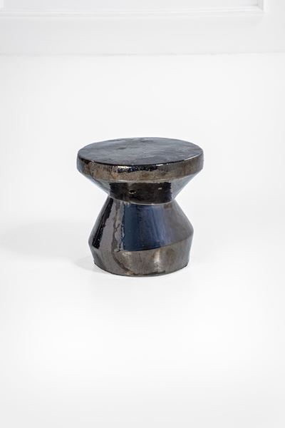Sgabello/Coffee Table Inout 47 in ceramica silver