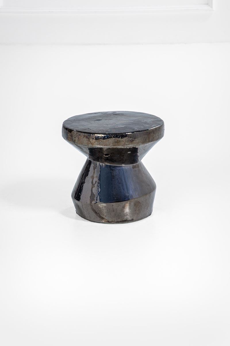 Paola Navone - Sgabello/Coffee Table Inout 47 in ceramica silver