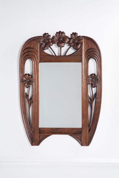 Specchiera in legno massello scolpito