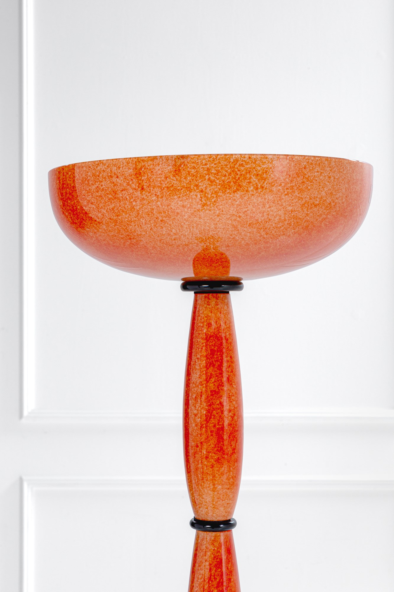 Barovier & Toso - Lampada da terra in vetro di Murano e metallo verniciato