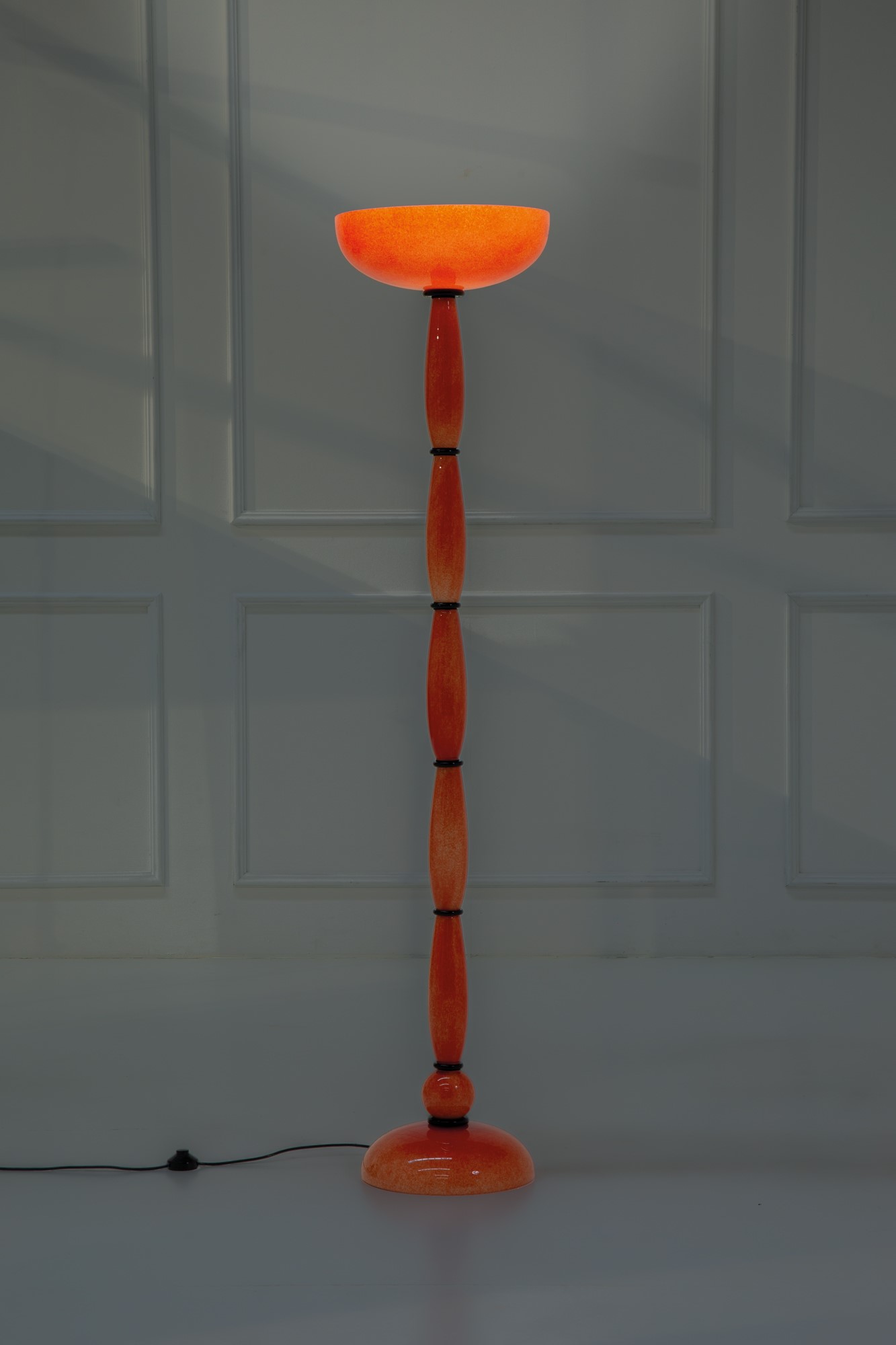 Barovier & Toso - Lampada da terra in vetro di Murano e metallo verniciato