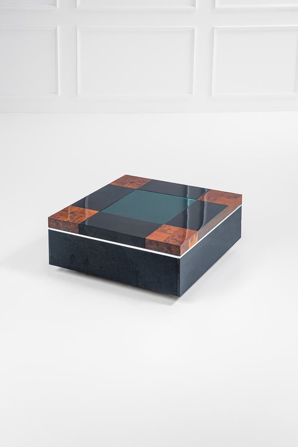 Willy Rizzo (attr.) - Tavolo basso con vano a scomparsa