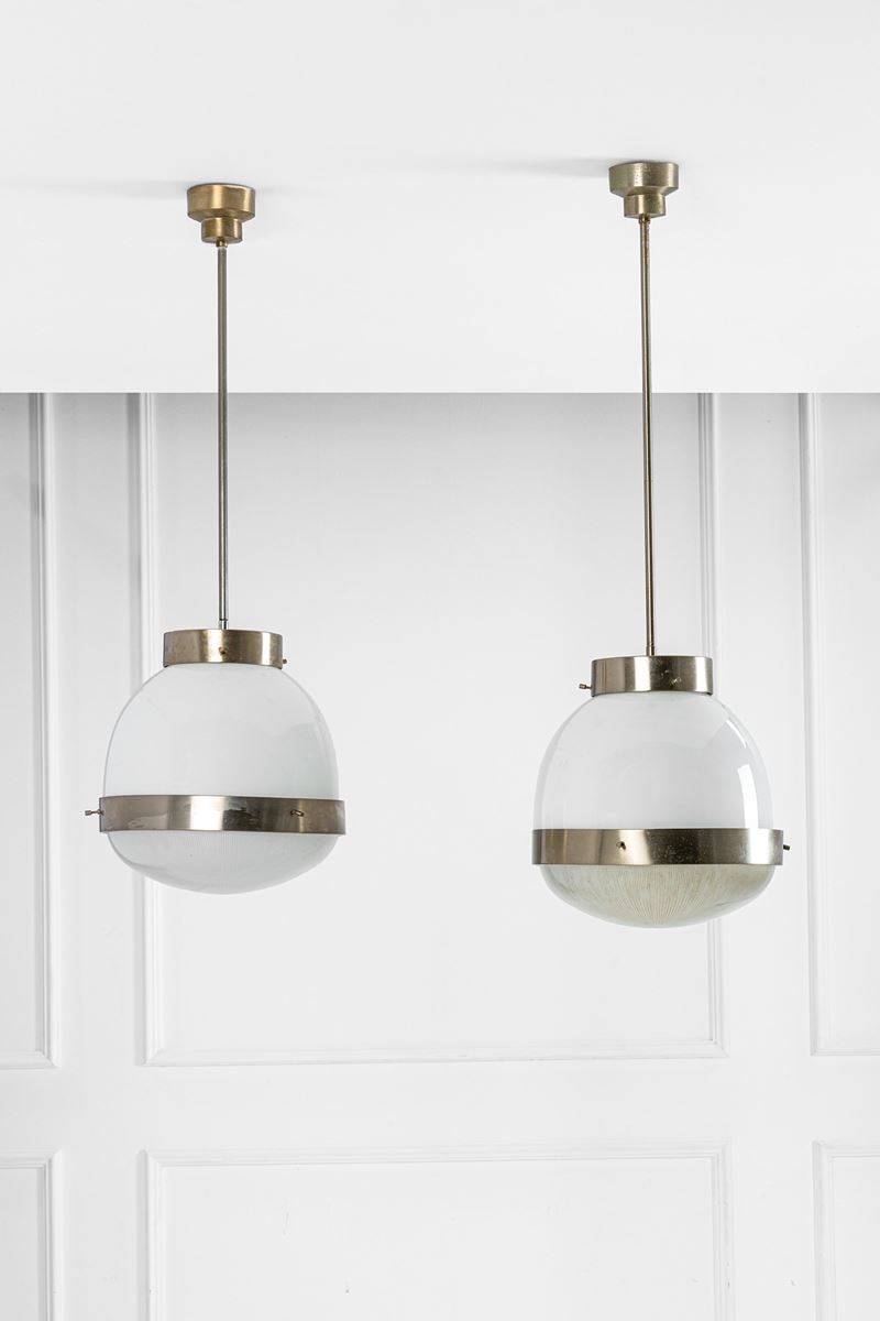 Due lampade a sospensione mod. Delta