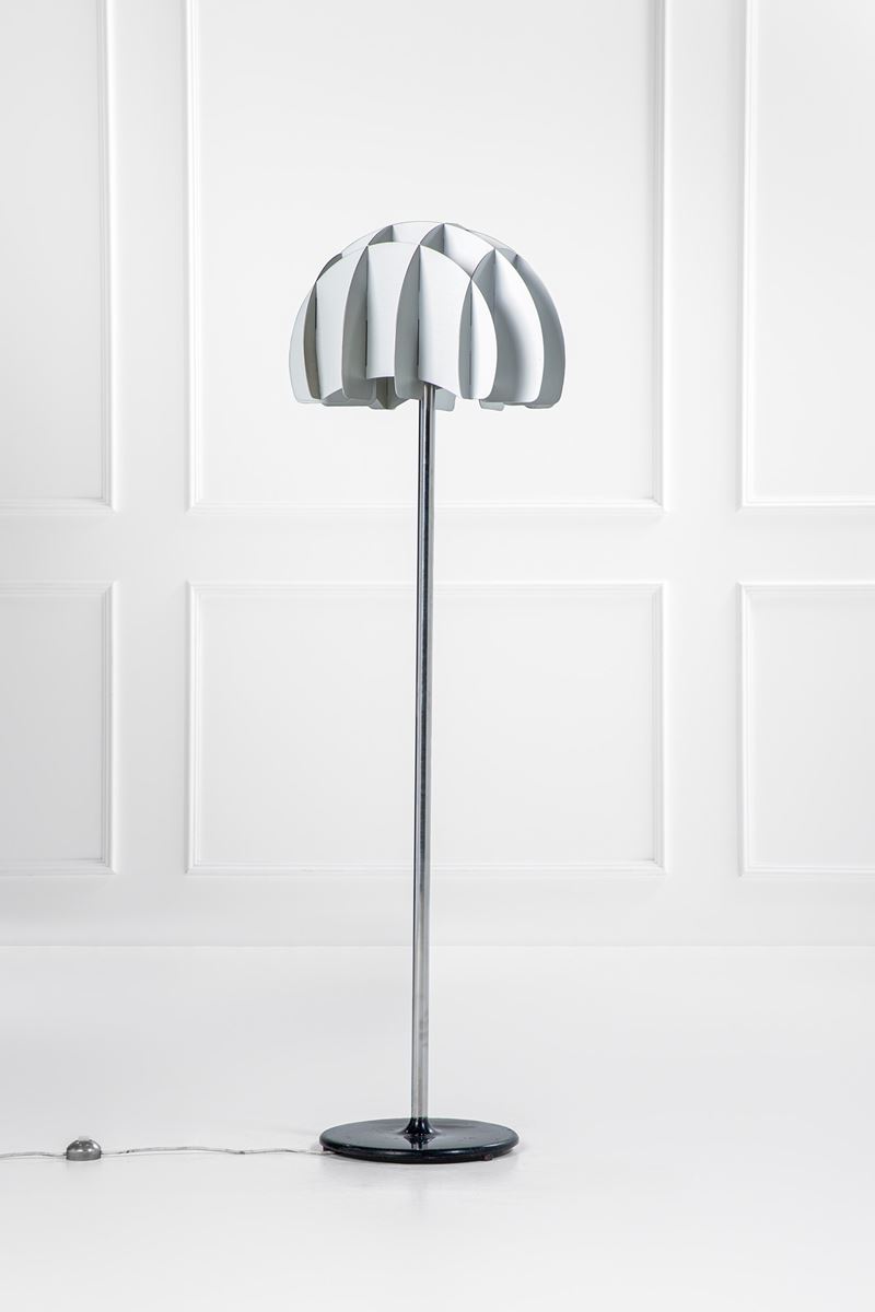 Goffredo Reggiani - Lampada da terra modello G33, metallo cromato, h 165 cm