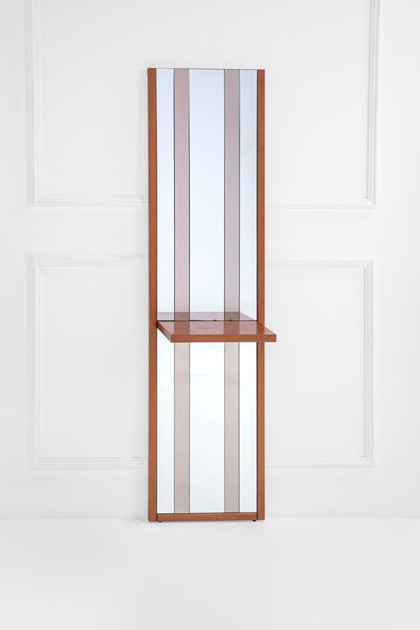 Cristal Art (attr.) - Specchiera da parete con mensola