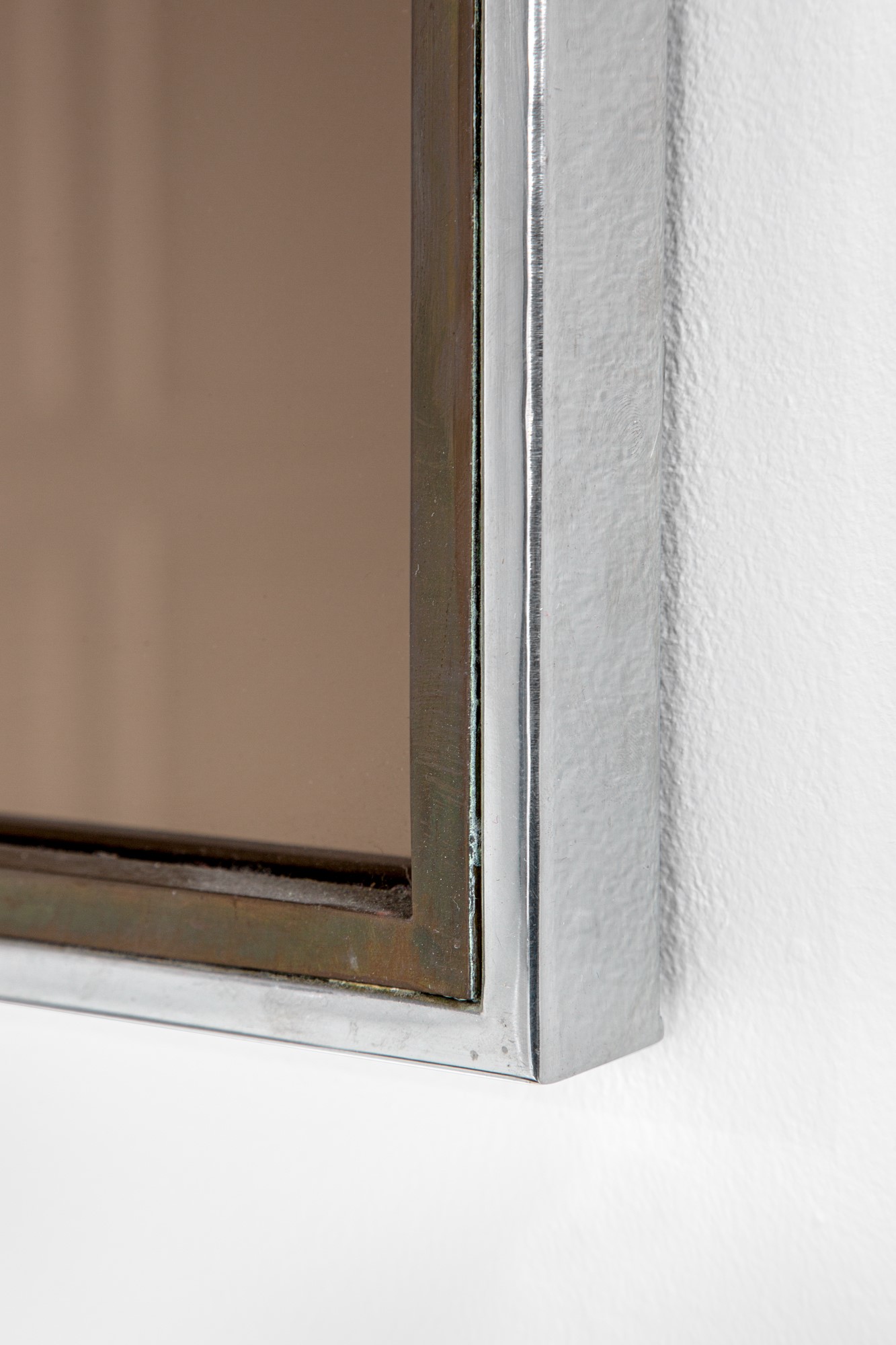 Willy Rizzo, nel Gusto di - Willy Rizzo, Console con specchiera in metallo cromato e ottone