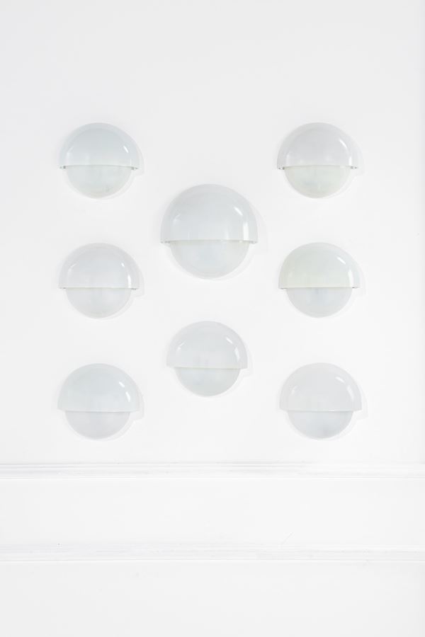 Vico Magistretti - Otto lampade da parete mod. Mania