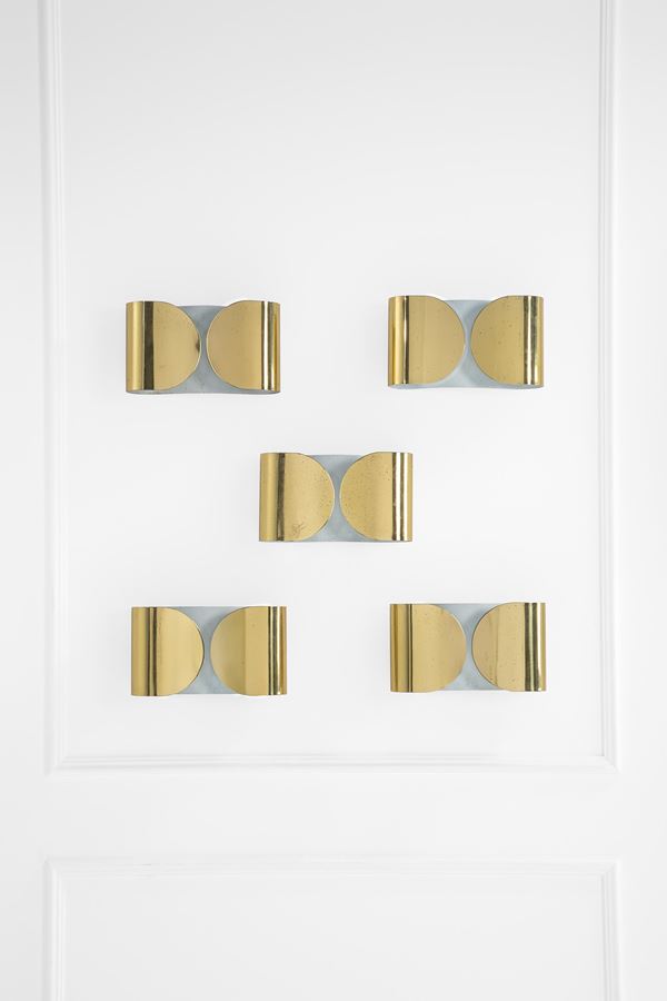 Tobia Scarpa - Quattro lampade da parete mod. Foglio