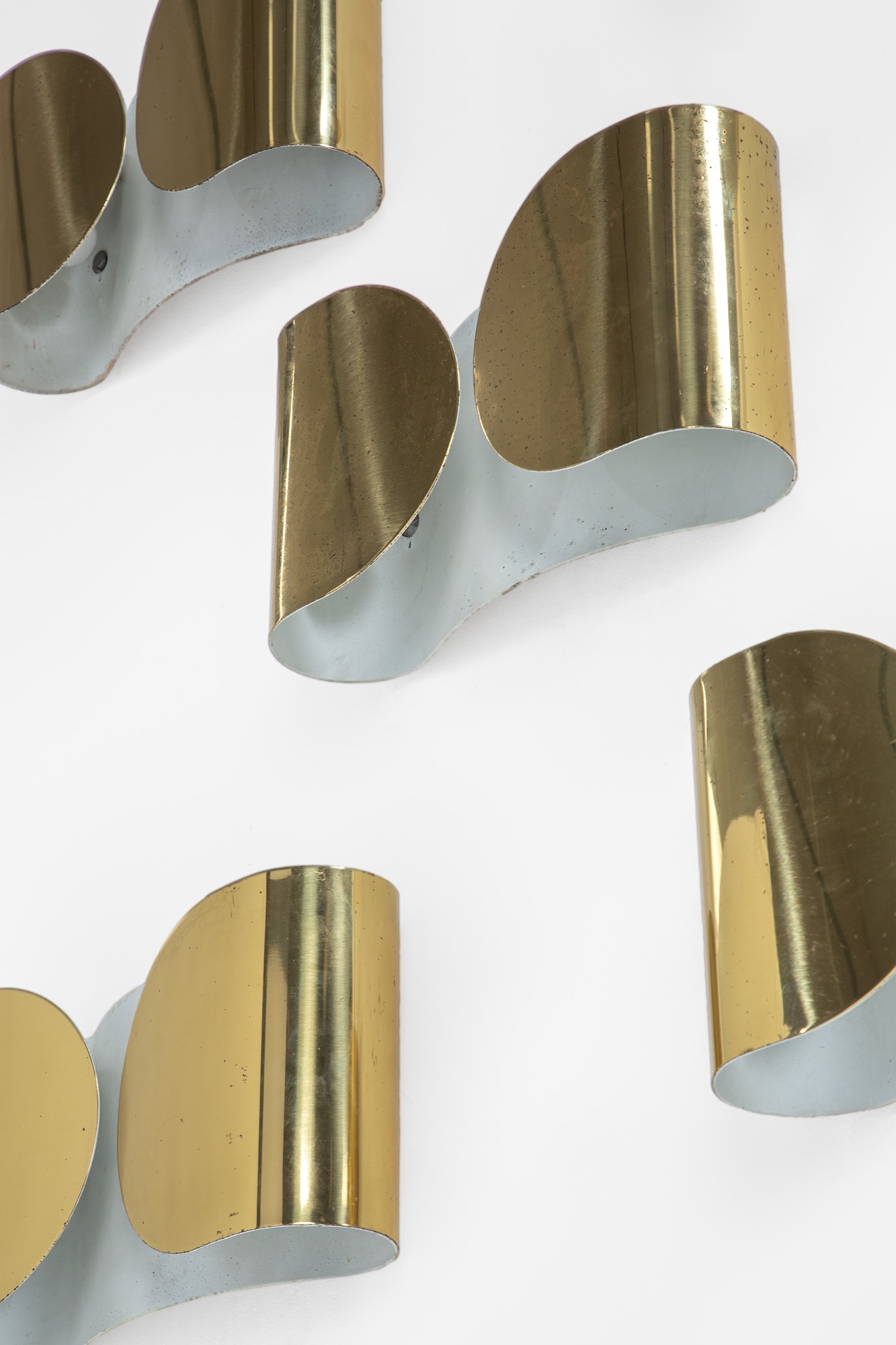 Tobia Scarpa - Cinque Lampade da Parete Mod. Foglio