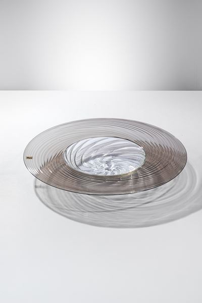 Grande piatto della serie Opulus, vetro a incalmo, 1979