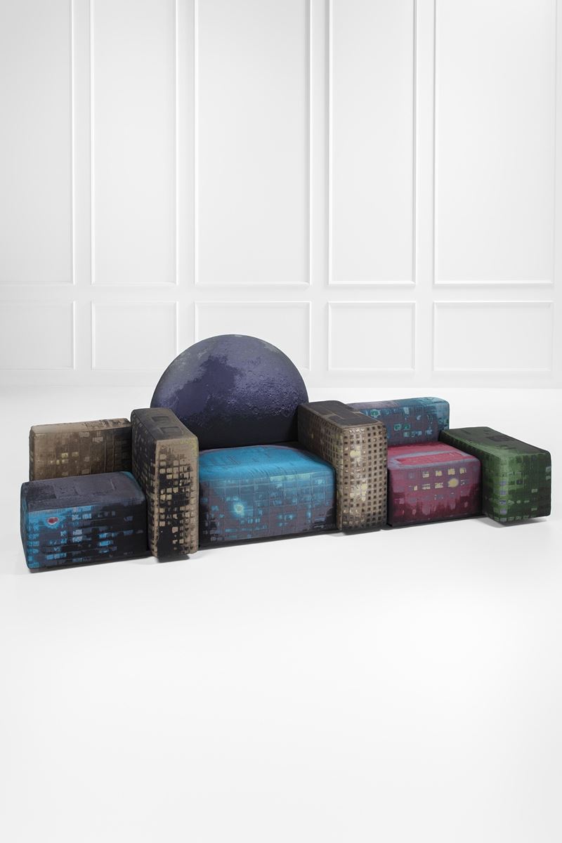 Gaetano Pesce - Notturno a New York - Sistema di sedute in tessuto a rilievo