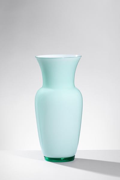 Vaso della serie Opalini, vetro soffiato, 1980