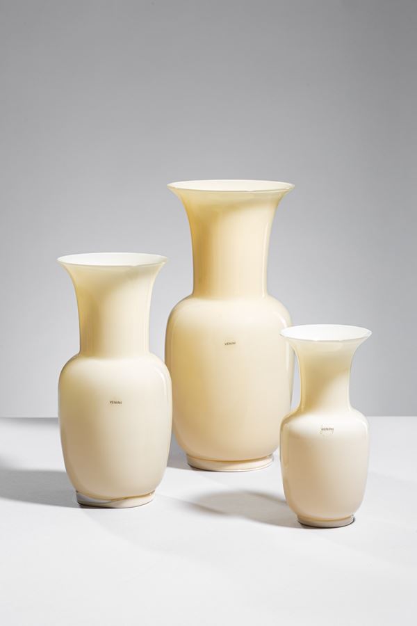 Venini - Tre vasi della serie Opalini