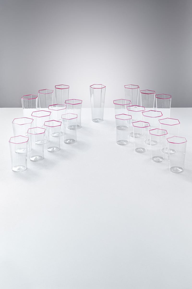 Bicchieri della serie Esagonali