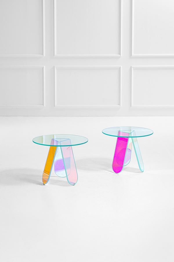 Patricia Urquiola - Due tavolini della collezione Shimmer