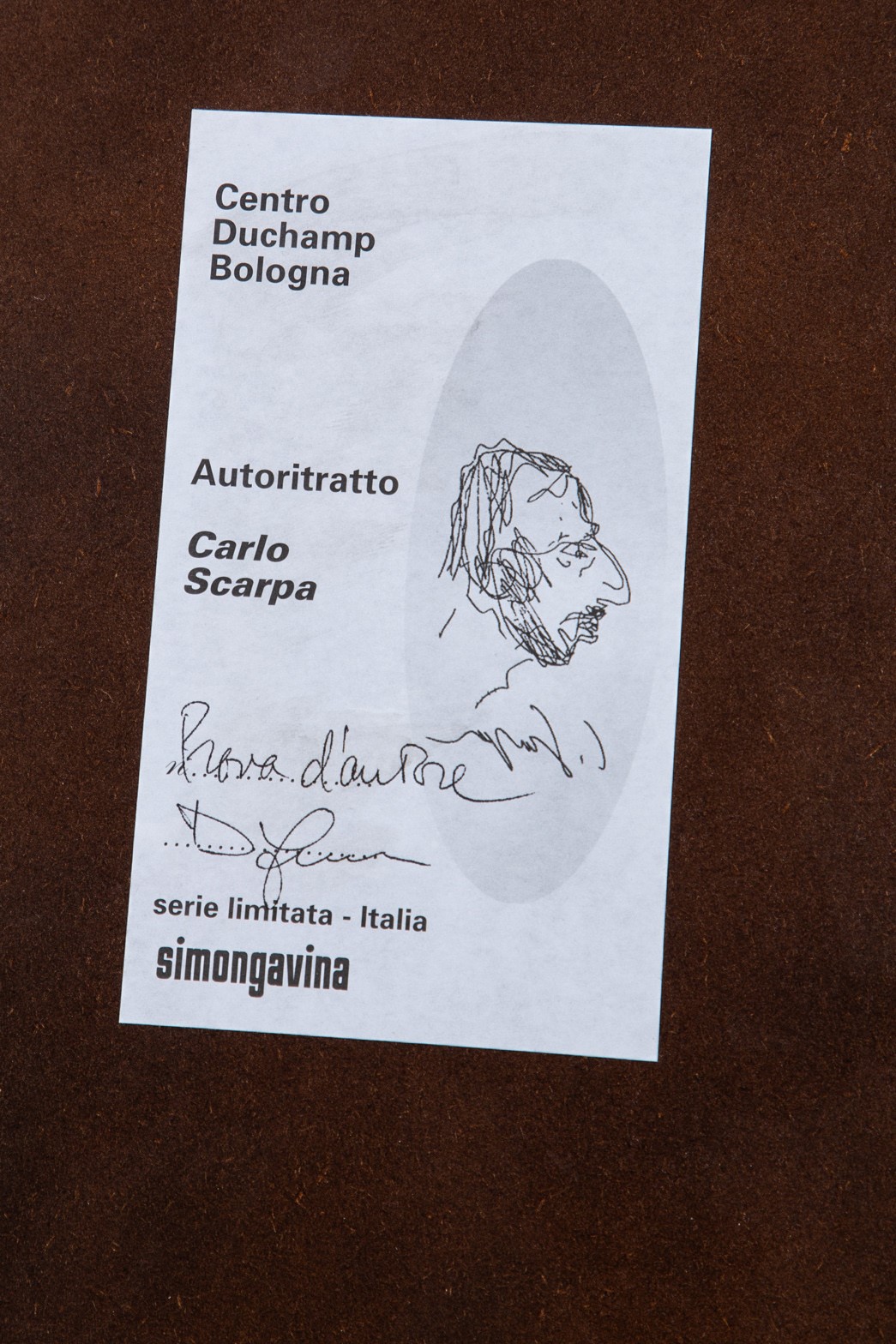 Dino Gavina - Specchiera omaggio a Carlo Scarpa, vetro specchiato serigrafato, 2004