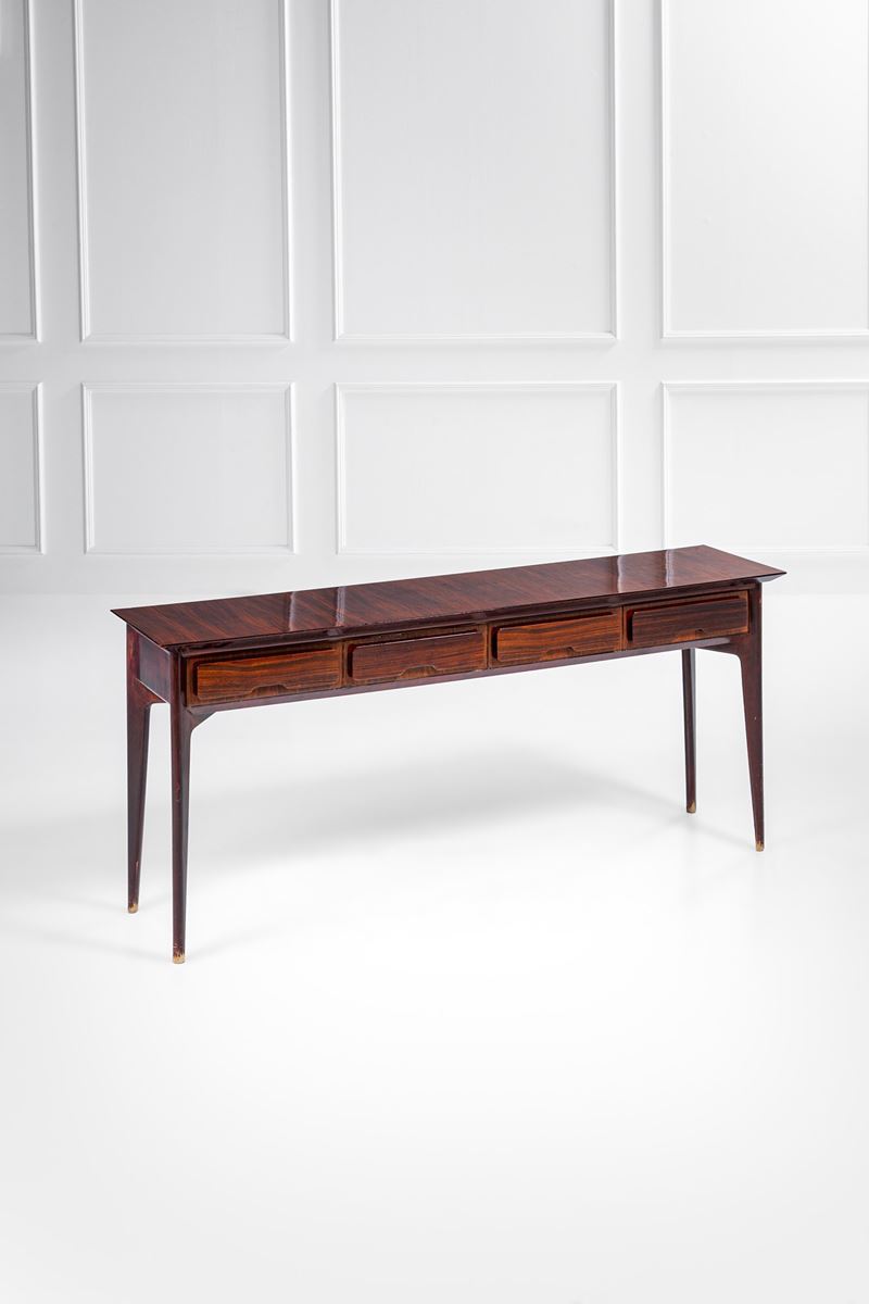 Ico Parisi - Console con cassetti, legno impiallacciato e legno massello tinto, circa 1948