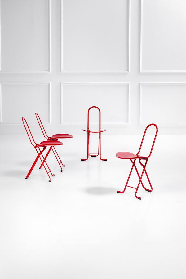 Gastone Rinaldi - Quattro sgabelli pieghevoli mod. Dafne