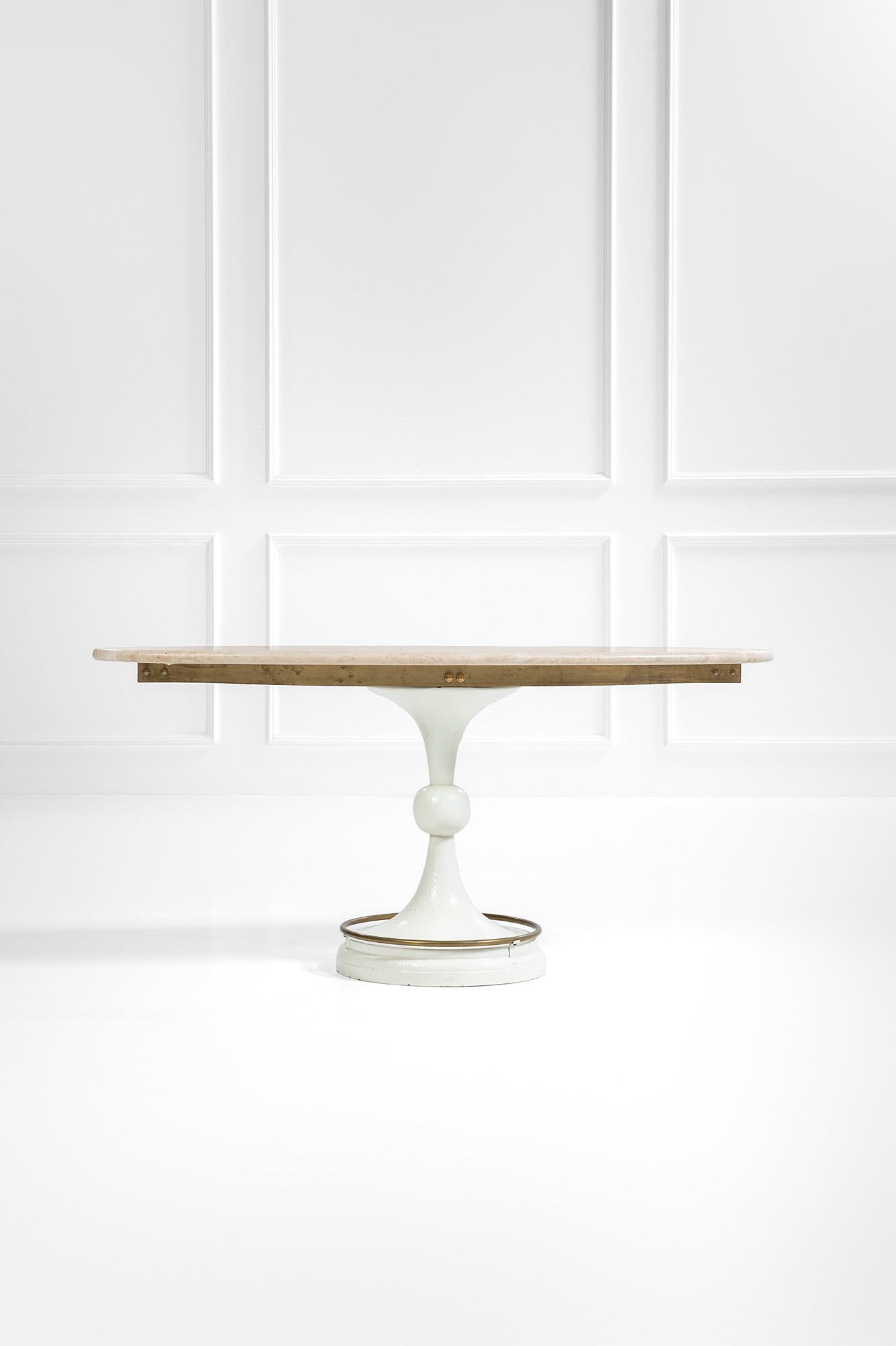 Marzio Cecchi - Console in metallo laccato e travertino