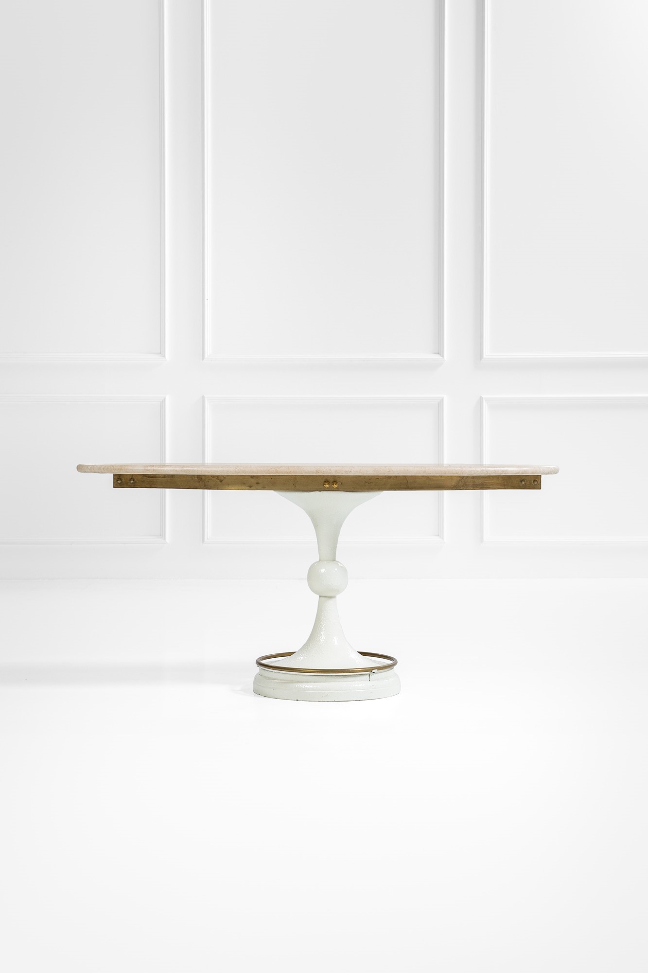 Marzio Cecchi - Console in metallo laccato e travertino