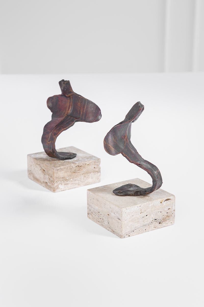 Toni Benetton - Due sculture in ferro modellato a caldo