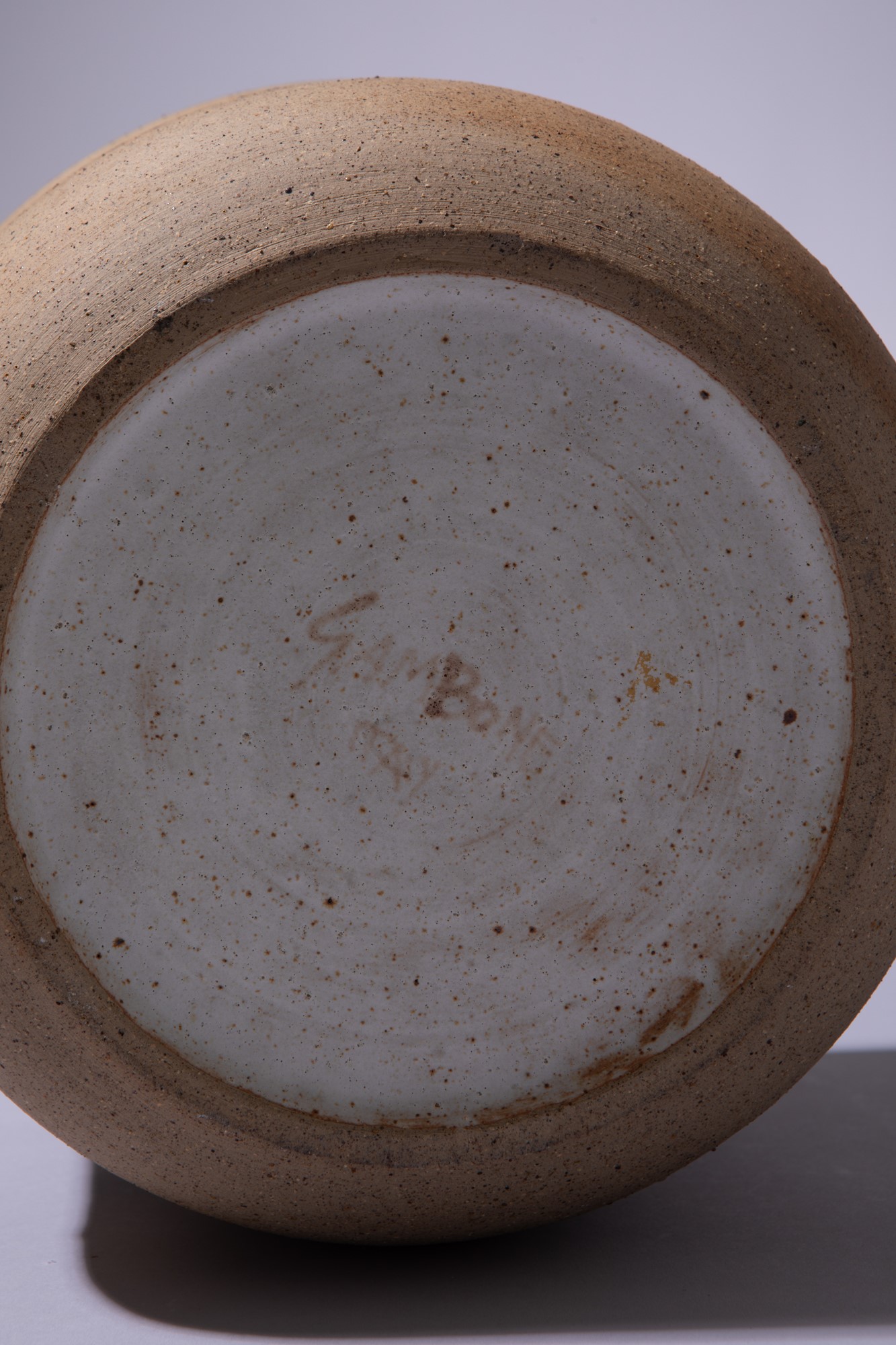 Bruno Gambone - Vaso in gres smaltato decorato