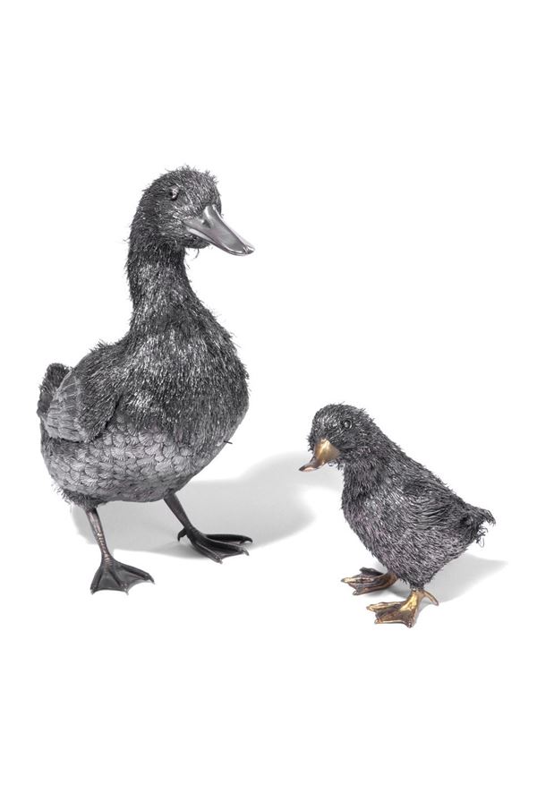 Argentiere fiorentino del XX sec. - Mamma papera e pulcino