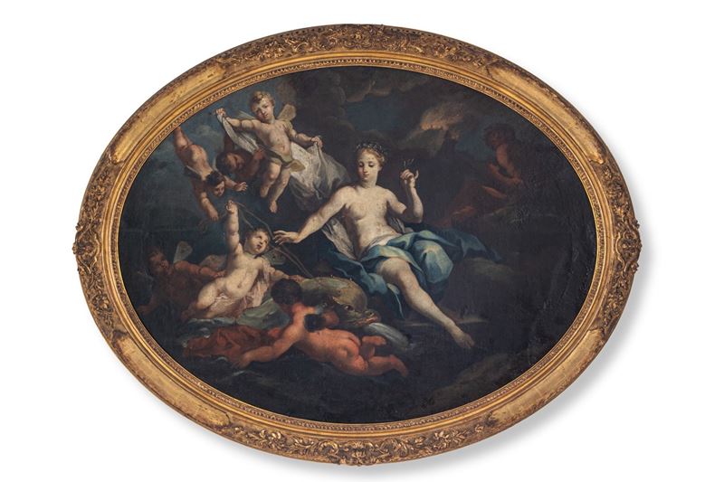 Scuola italiana del XVIII sec. - Venere tra i putti