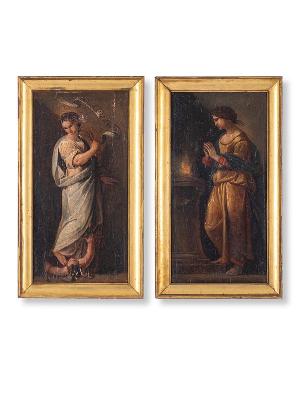 Scuola toscana del XVII sec. - Coppia di tavolette