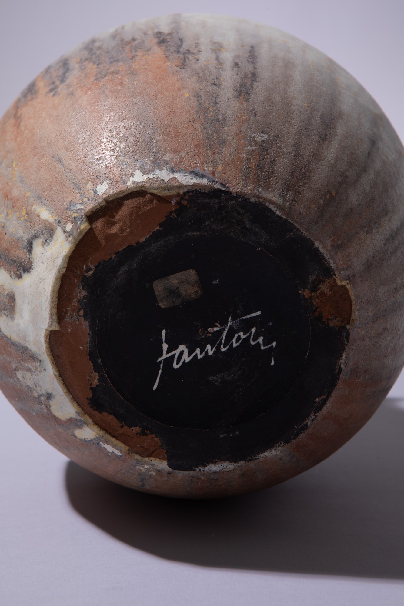 Marcello Fantoni - Vaso in ceramica policroma smaltata