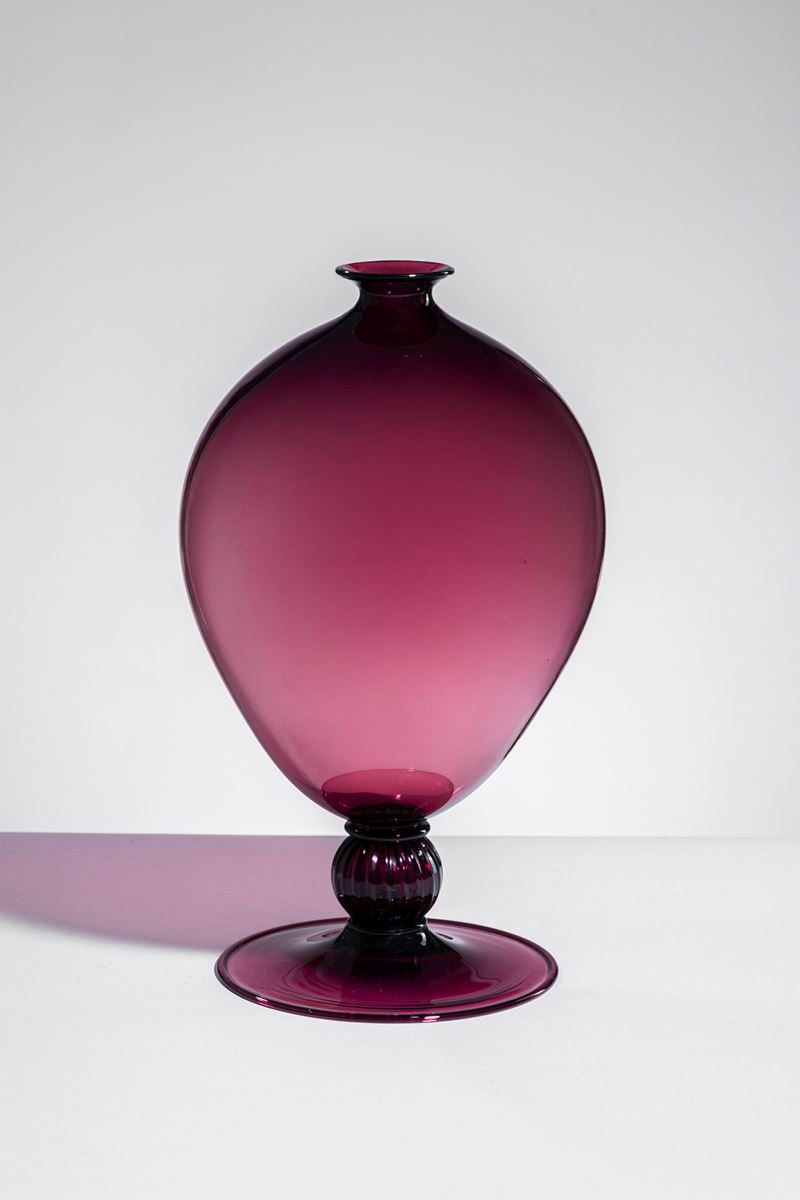 Murano - Vaso in vetro soffiato ametista