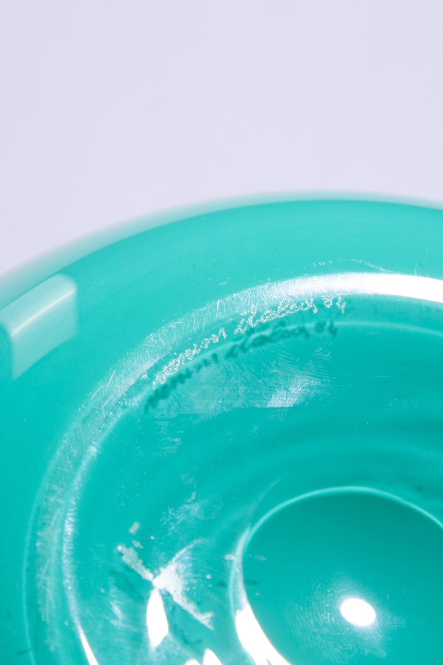 Tobia Scarpa - Vaso mod. 8552, vetro soffiato opaco verde