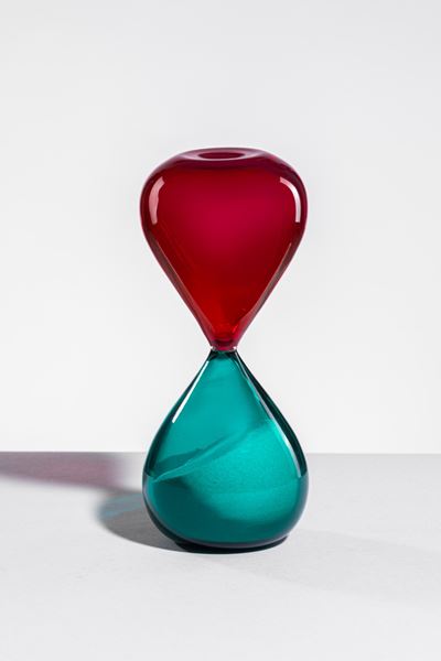 Clessidra mod. 4906 in vetro soffiato rosso e verde
