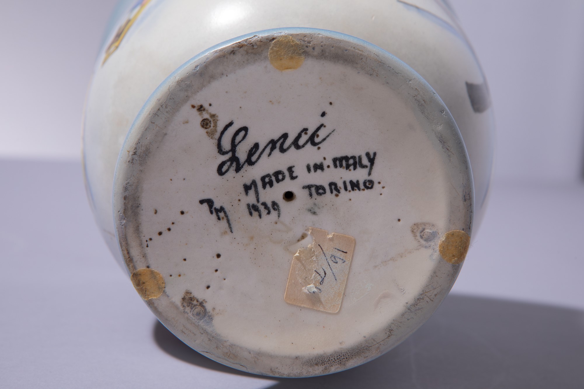 Lenci - Vaso decorato con scena invernale, 1939