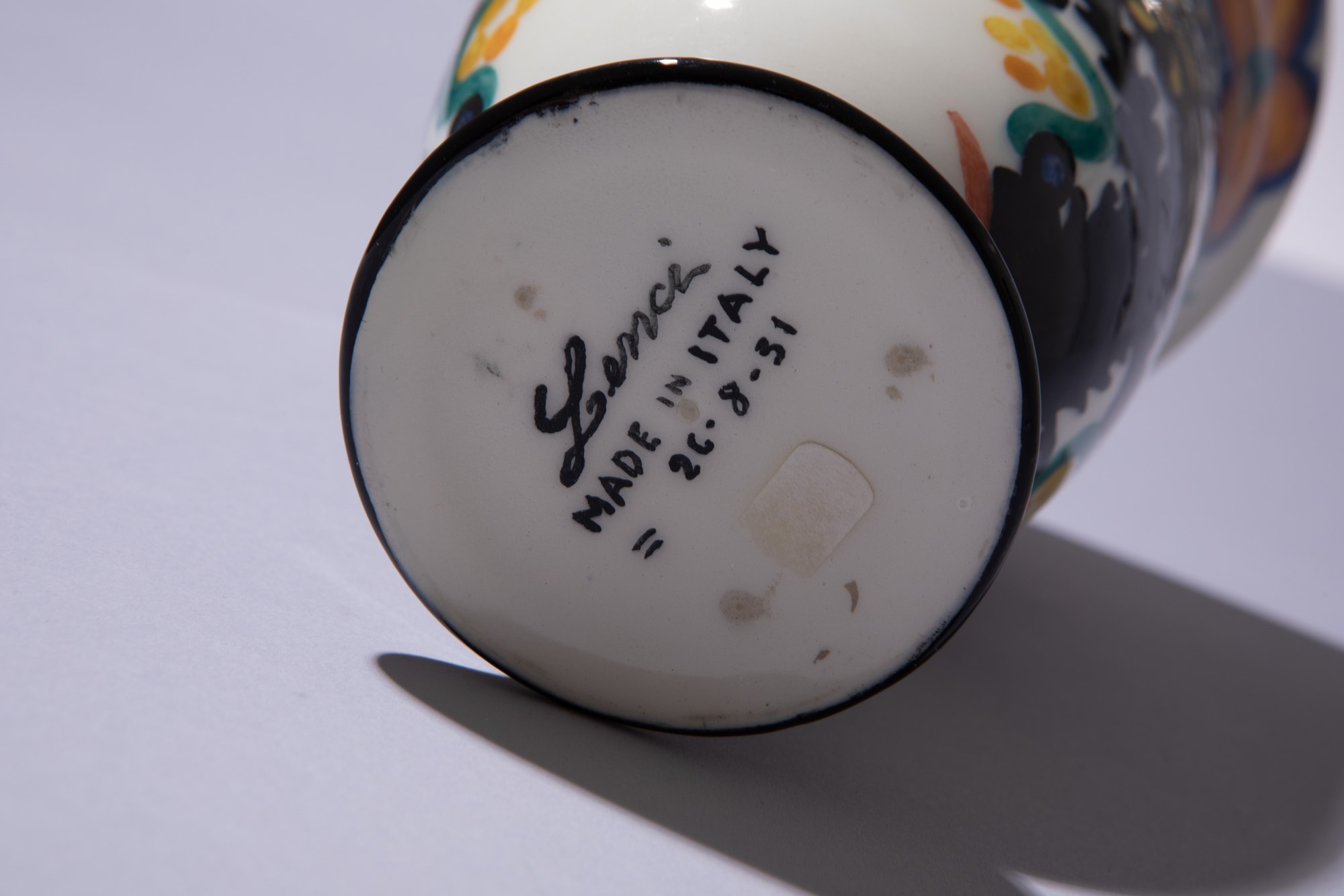 Lenci - Vaso in terraglia policroma