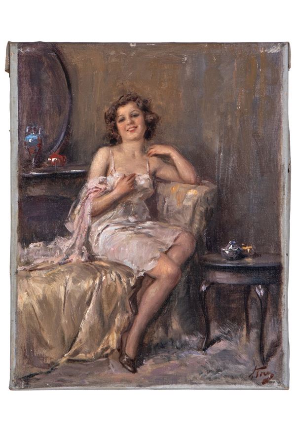 Attilio Toro - Donna in vestaglia