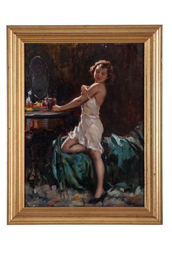 Attilio Toro - Donna in vestaglia