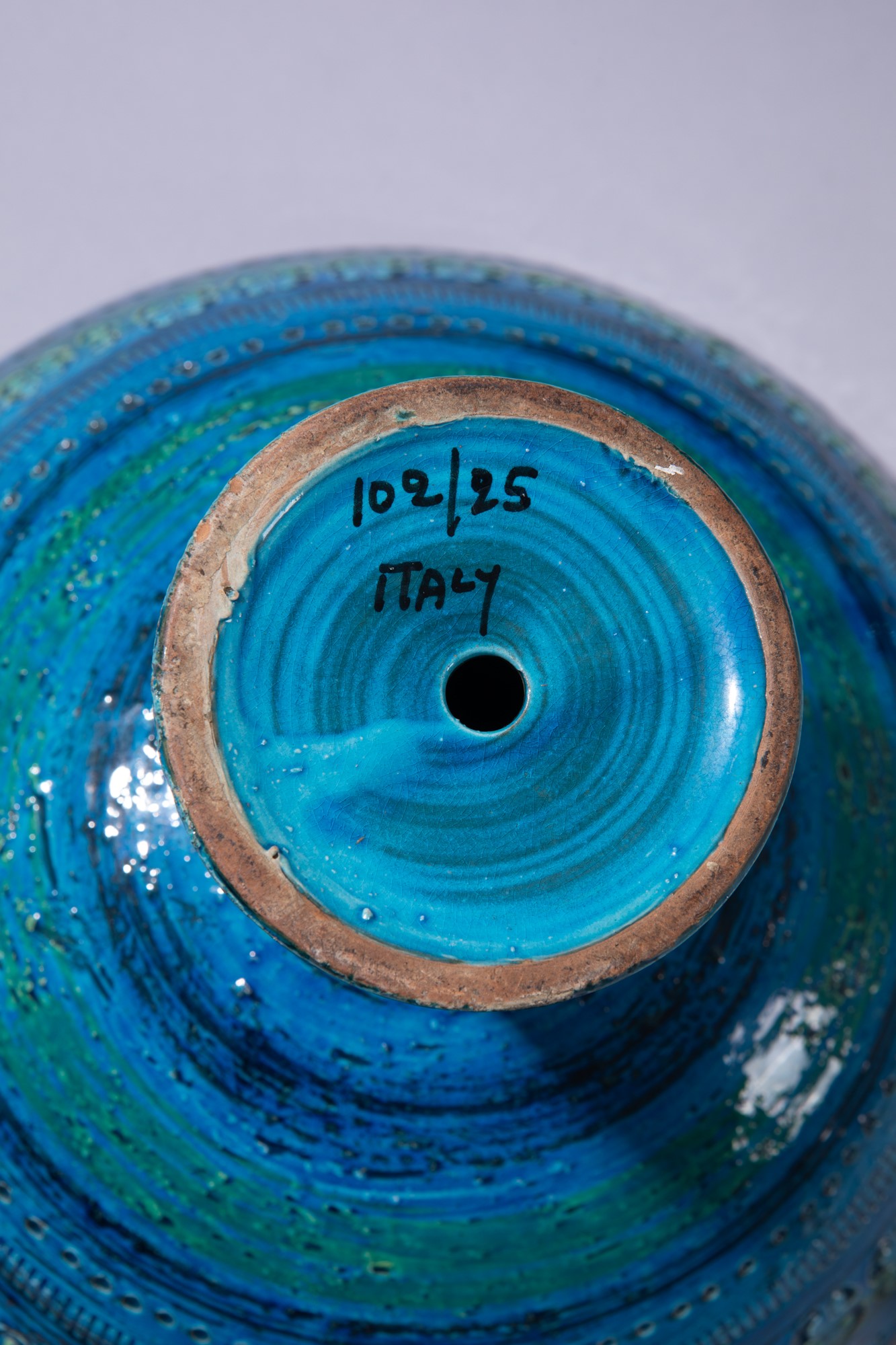 Aldo Londi - Dodici oggetti in ceramica della serie Rimini Blu, ceramica smaltata, 1960 circa