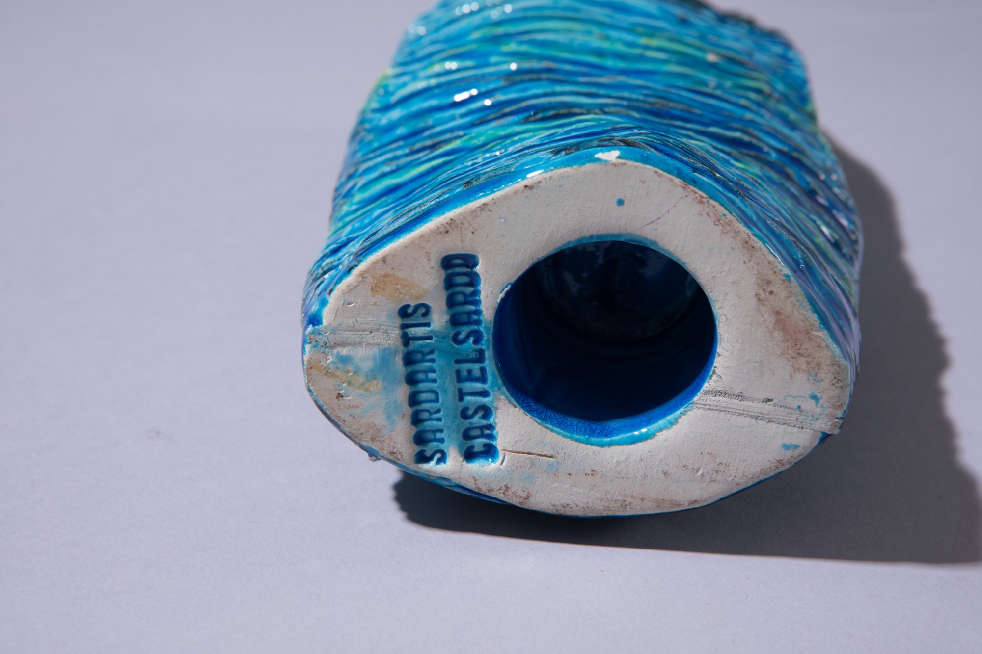 Aldo Londi - Dodici oggetti in ceramica della serie Rimini Blu, ceramica smaltata, 1960 circa
