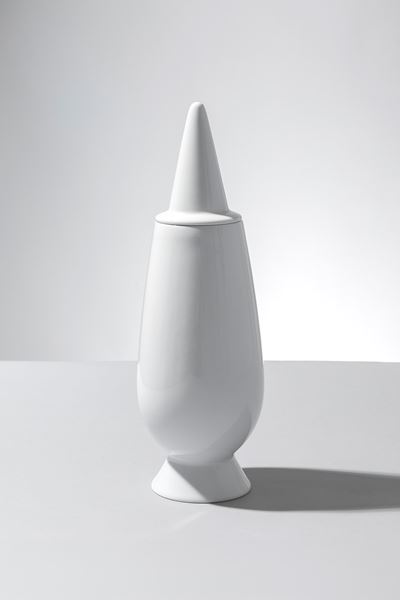 Vaso della serie 100% Make-up Proust in porcellana bianca