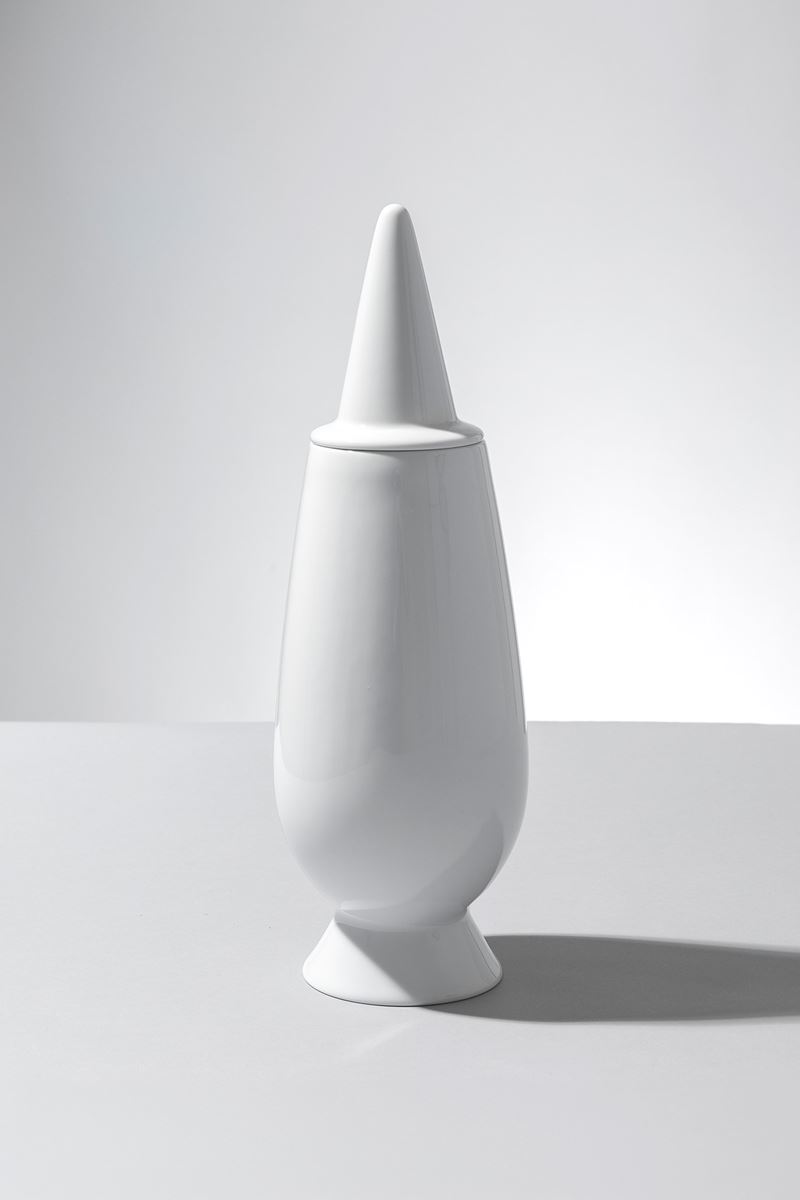 Alessandro Mendini - Vaso della serie 100% Make-up Proust in porcellana bianca