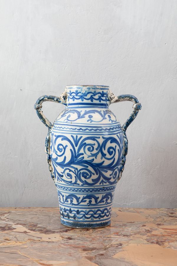 Anfora biansata - Manifattura spagnola XVIII sec.