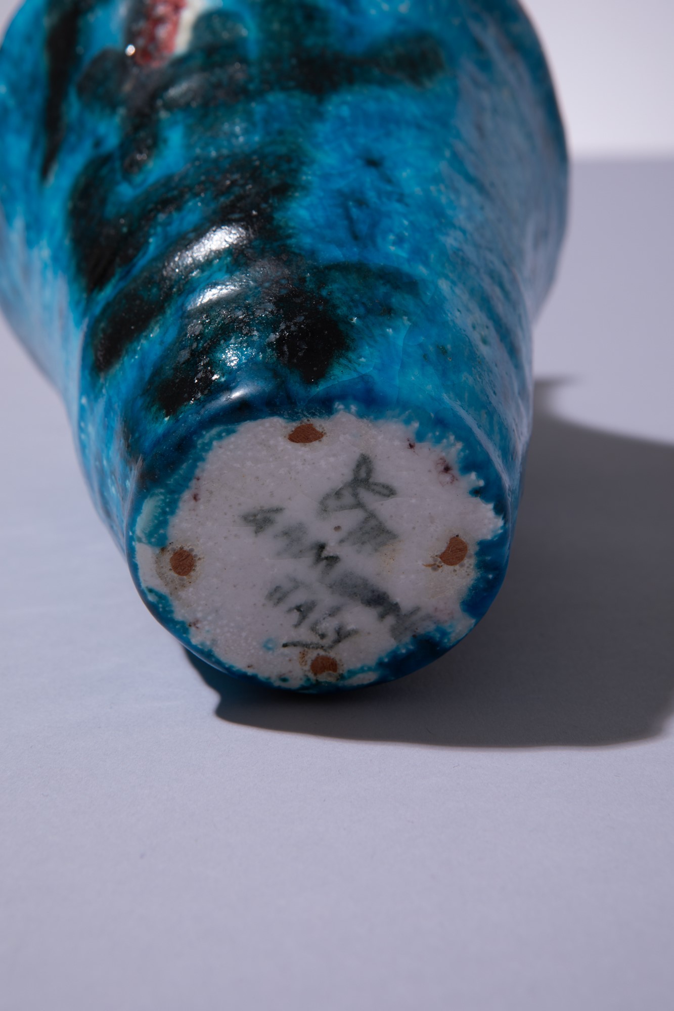 Guido Gambone - Vaso in terracotta maiolicata con decorazione astratta