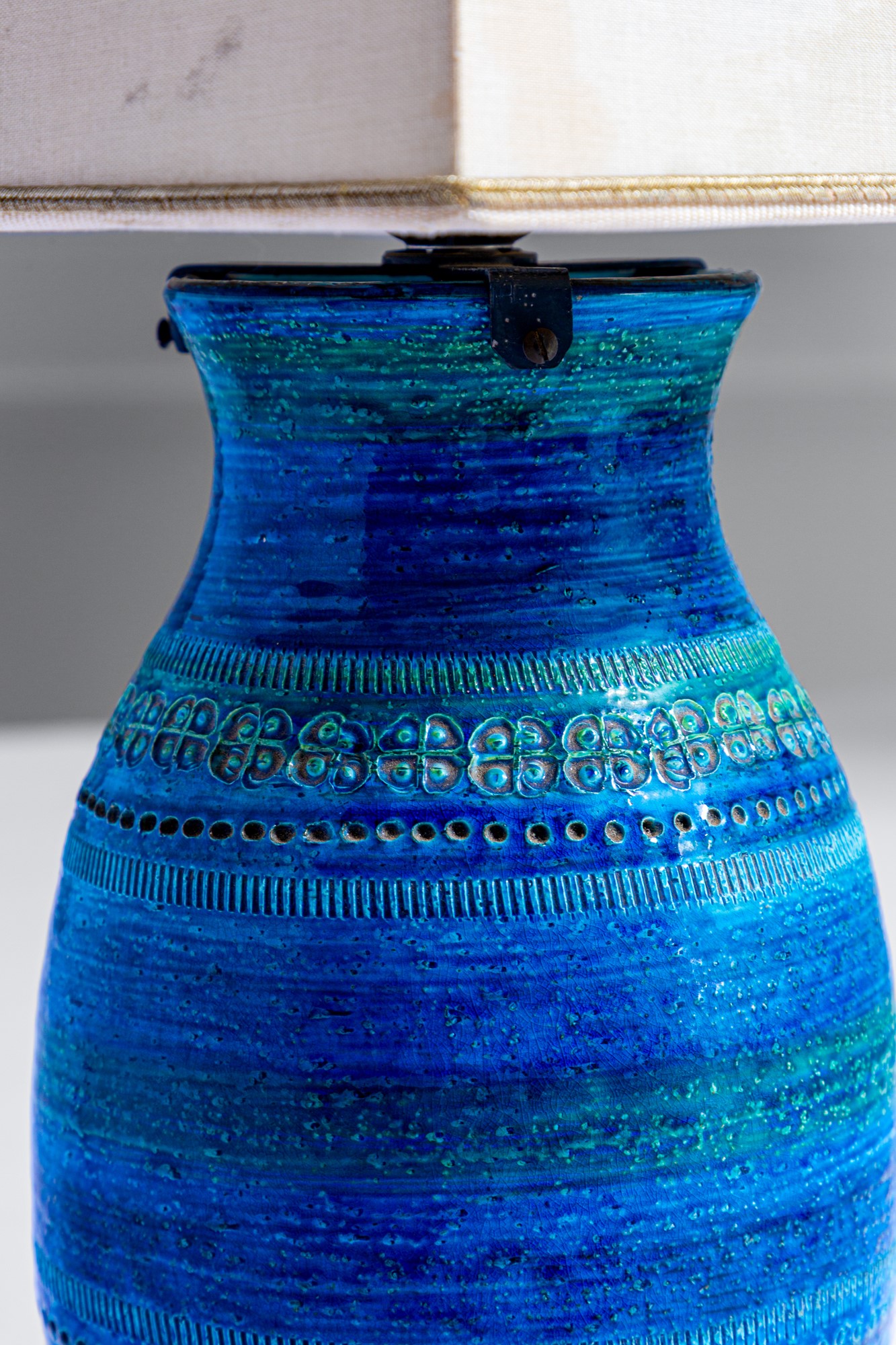 Aldo Londi - Lampada da tavolo della serie Rimini Blu, ceramica smaltata