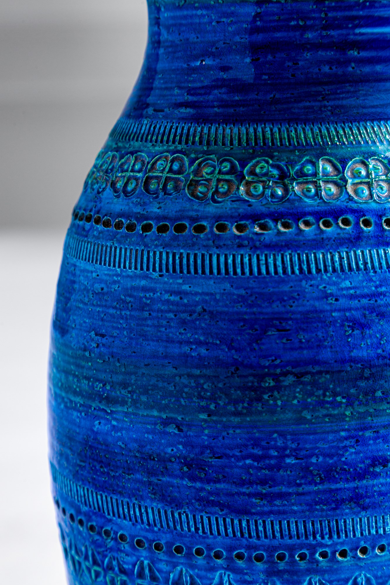 Aldo Londi - Lampada da tavolo della serie Rimini Blu, ceramica smaltata