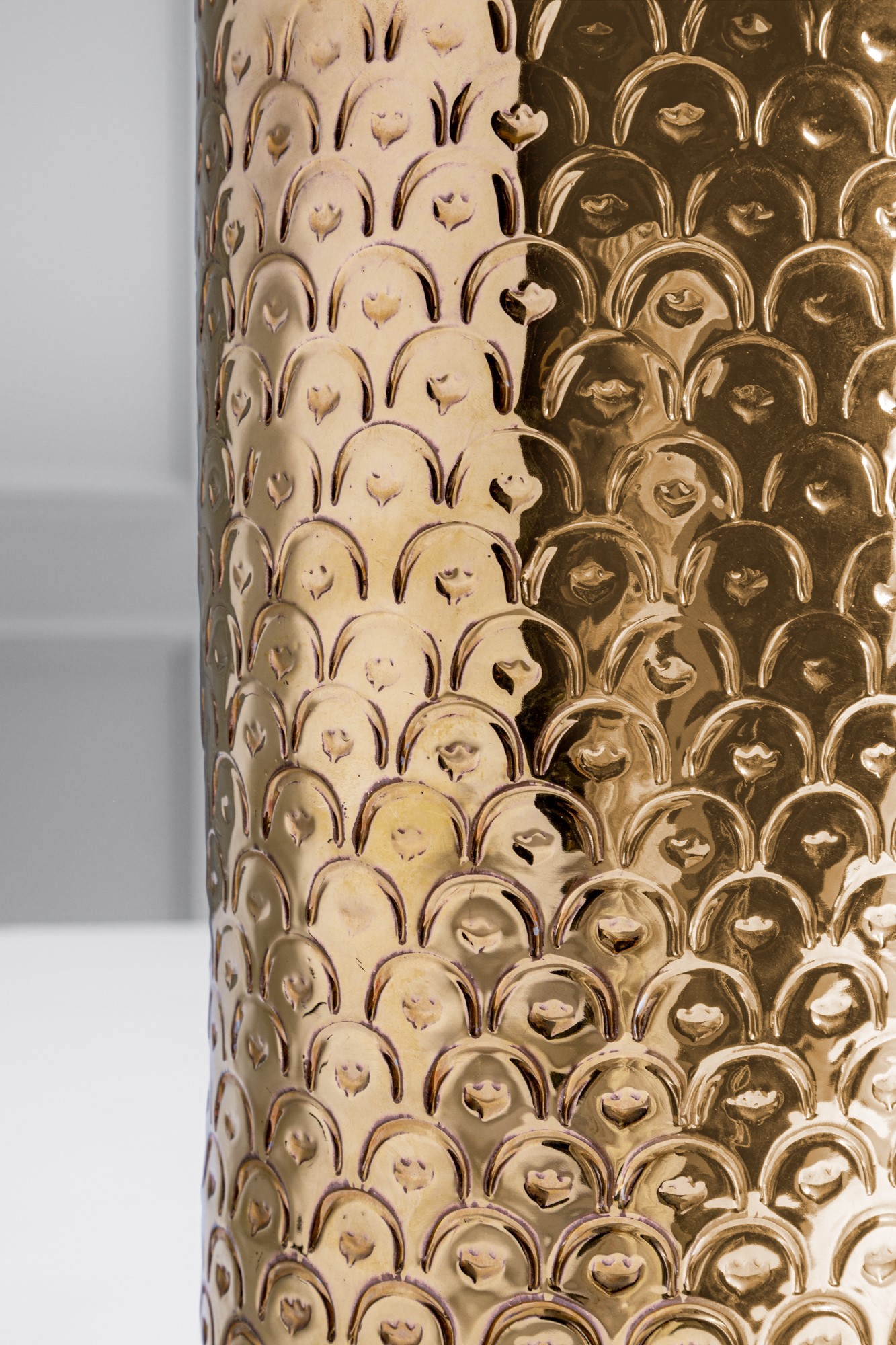 Aldo Londi - Lampada da tavolo in ceramica smaltata oro e sughero, circa 1960