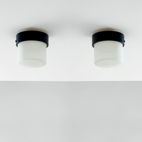 Gino Sarfatti : Due lampade a plafone mod. 303  - Asta Design - Incanto Casa d'Aste e Galleria
